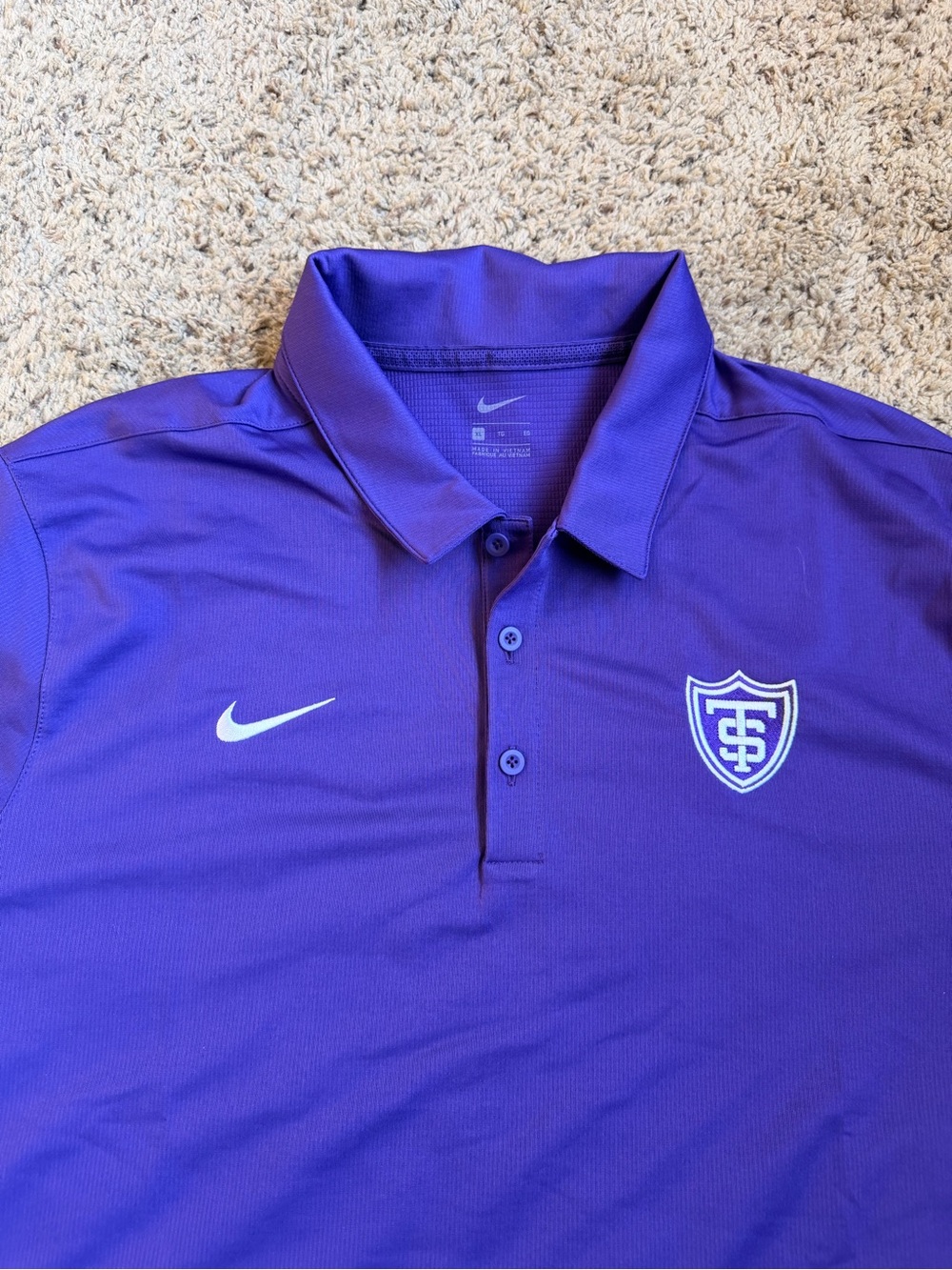 Nike Golf Polo Shirt St. Thomas Tommies XL Dri-Fit Purple Minnesota STU